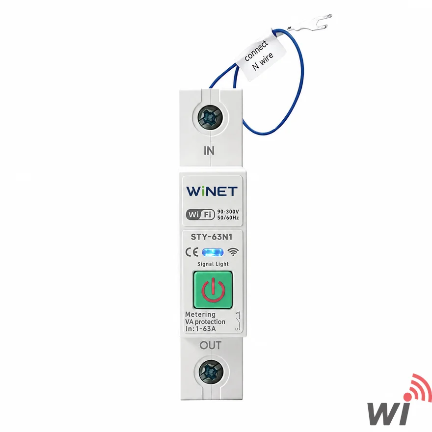 WINET STY-63N1 WiFi Akıllı Enerji Koruma Rölesi | Enerji Ölçer | Tuya Smart