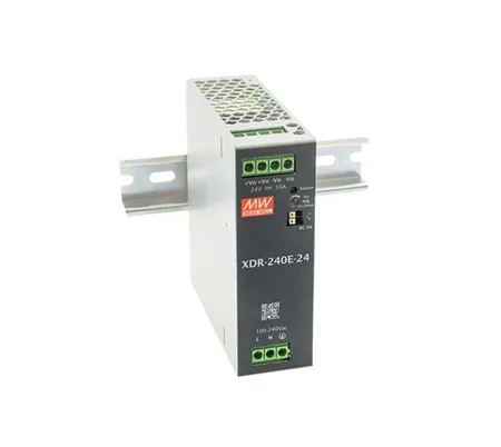 Mean Well XDR-240E-24 240W 24V DC 10A DIN Ray Güç Kaynağı