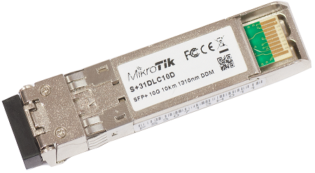 S-31DLC10D Mikrotik S+31DLC10D SFP+ modül, 10Gbit Single Mod(SM) 10km 1310nm