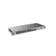 Önden görünüşte 24 ethernet portu ve 4 sfp portu olan gri renkli rack tipi ağ anahtarı